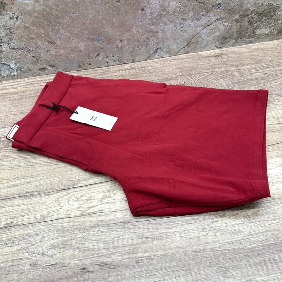 Swet Tailor Mens Chino Shorts Size 33 Red Wine Stretch Pockets Cotton Blend NWT - Picture 4 of 11